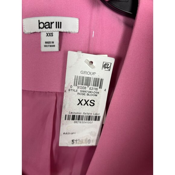 Bar III Women's Rose Bloom Blazer XXS Long Sleeve Single Button Bi-Stretch NWT's - Picture 6 of 8